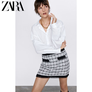 ZARA 新款 女装 斜纹软呢迷你裙 08146129093