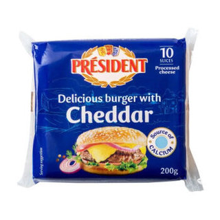 法国 总统President汉堡奶酪片 车打车达芝士片 200g即食面包芝士片
