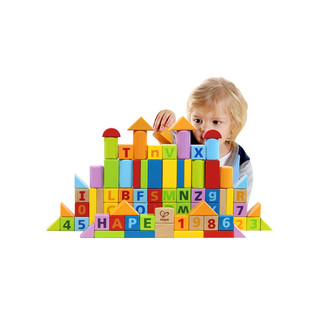 Hape E8022A 儿童积木拼插玩具 80粒