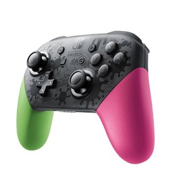 Nintendo 任天堂 海外版 pro 游戏手柄 粉绿喷射战士款