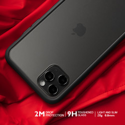 cike小红壳iPhone11苹果iphone11promax手机壳11pro保护套超轻薄防摔d3o×TPE全包边透明磨砂玻璃非牛顿流体 *2件