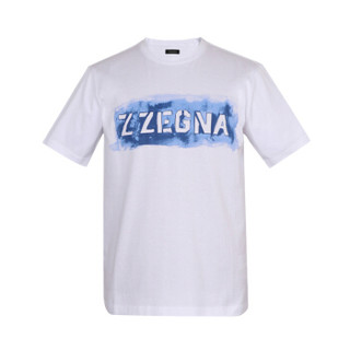 Z ZEGNA 杰尼亚 奢侈品 男士白色棉质LOGO短袖T恤 VS372 ZZ630A 6A1 L码