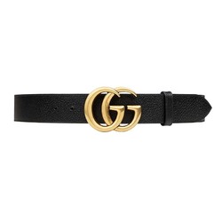 GUCCI 古驰 男士经典双G板扣腰带皮带 宽4cm