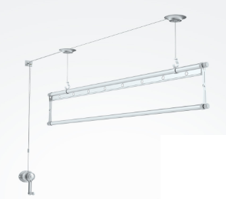 Micoe 四季沐歌 M-H005S 升降手摇晾衣架  单杆 1.5米 流光银