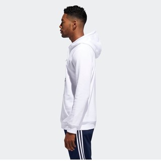 Adidas 三叶草 TREFOIL HOODIE 男士运动卫衣 DU7780 白色 XS