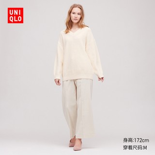 UNIQLO 优衣库 422917 宽松V领长针织衫