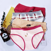 浪莎 68502 女士中腰纯棉内裤 4条装