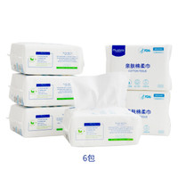 mustela 妙思乐 宝宝干湿两用加厚棉柔巾 100抽*6包