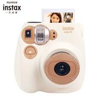 富士Fujifilm 一次成像立拍立得傻瓜相机胶片机 mini7c 奶咖色 官方标配（含可提式相机手绳+四节五号电池）