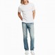 限尺码：CK Jeans 41BA728 时尚潮流直筒磨白牛仔裤