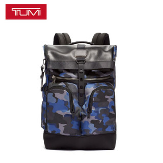 京东PLUS会员、历史低价：TUMI x 京东联名款 London Roll Top 0232388CM 迷彩双肩包