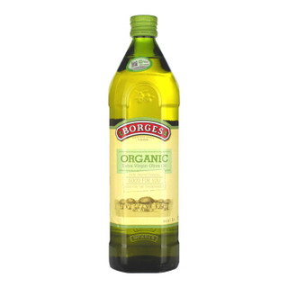 西班牙 伯爵（BORGES）有机特级初榨橄榄油 原装进口食用油 1L瓶 *2件