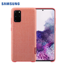 三星(SAMSUNG) S20+ KVADRAT 环保织物原装保护壳 保护套 后壳 防摔 红色