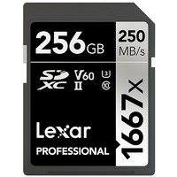 Prime会员：Lexar 雷克沙 Professional 1667x SD存储卡 256GB（UHS-II、U3）
