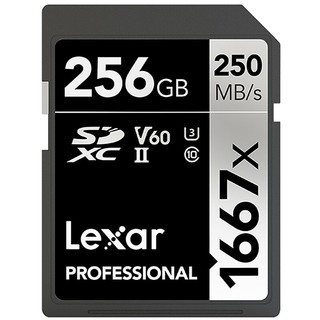 Lexar 雷克沙 LSD256CB1667 SD存储卡 256GB (UHS-II、V60、U3)