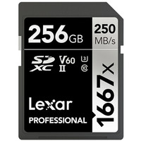 有品米粉节： Lexar 雷克沙 Professional 1667x SDXC UHS-II U3 SD存储卡 256GB