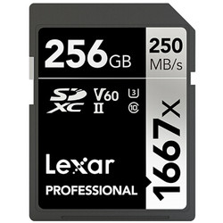  Lexar 雷克沙 Professional 1667x SDXC UHS-II U3 SD存储卡 256GB