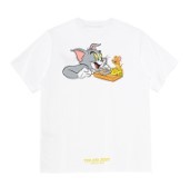 PEACEBIRD 太平鸟 猫和老鼠系列 男士圆领卡通印花短袖T恤 BWDAA2280 白色 S