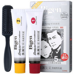 Bigen 美源 发采快速黑发霜 天然黑色881# *3件