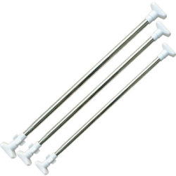 秉优 免打孔可伸缩不锈钢窗帘杆 130-250cm *2件