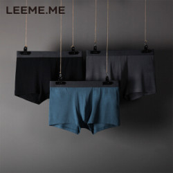 LEEME.ME 粒米 NK181003 男士四角内裤 3条装 *3件