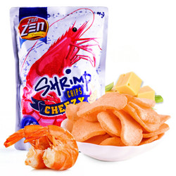 马来西亚进口 Z三N 奶酪味大虾片(虾肉含量30%) 木薯片虾饼 膨化 休闲零食品70g *19件