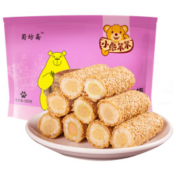 蜀坊斋 膨化食品 休闲零食芝麻棒 夹心酥糕点 花生味 500g *16件