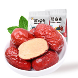 熊猫兔 新疆特产灰枣 蜜饯果干红枣休闲零食500/袋 *17件