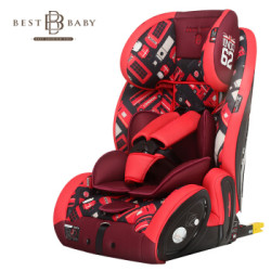 佰佳斯特(Best baby) 儿童安全座椅 汽车用isofix汽车宝宝座椅9月-12岁 红色巴士