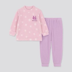 UNIQLO 优衣库 420083 儿童弹力摇粒绒睡衣套装