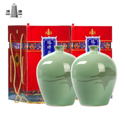 塔牌绍兴黄酒原液十年陈手工花雕酒2.5L*2青瓷礼盒装手工糯米黄酒 *4件