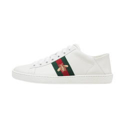GUCCI 古驰 Ace系列 女士经典蜜蜂刺绣可踩跟小白鞋运动鞋