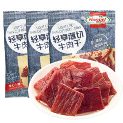 荷美尔(Hormel) 轻享薄切牛肉干撩辣35g/袋*3 休闲零食 熟食 香辣牛肉片 肉脯 *3件