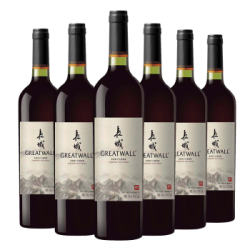 长城(GreatWall)红酒 宁夏产区赤霞珠干红葡萄酒 整箱装750ML*6