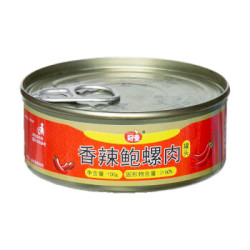 冠曼 香辣鲍螺肉罐头 开罐即食 麻辣珍珠鲍肉 海鲜水产 海味零食 100g *16件