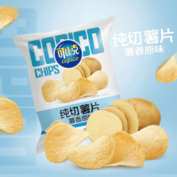 可比克 薯香原味 纯切薯片 办公室休闲膨化零食 150g *12件