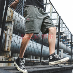 迈思凯 2020夏季新款短裤男潮牌五分裤港风宽松工装裤潮流休闲短裤男 *3件