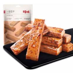 百草味 蛋白素肉豆干 豆制品 零食小吃办公室休闲食品 五香味一字豆干200g/袋 *40件