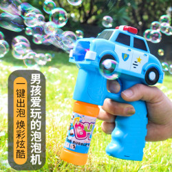 泡泡机儿童全自动电动吹泡泡机泡泡枪男孩玩具消防车警车水补充液