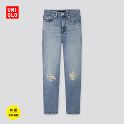 UNIQLO 优衣库 女装 高腰直筒牛仔裤(水洗产品) 421381