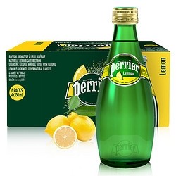 perrier 巴黎水 含气柠檬味气泡水 330ml*24瓶