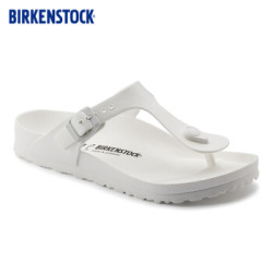 BIRKENSTOCK拖鞋男女款夹趾拖鞋凉鞋沙滩鞋进口时尚Gizeh系列 白色-正常版128221 38