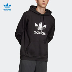 阿迪达斯官网adidas三叶草TREFOIL HOODIE男装经典连帽长袖套头衫运动卫衣DT7964 如图 M *2件