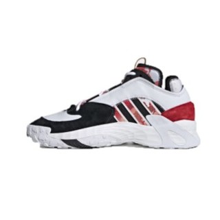 Adidas 三叶草 STREETBALL 男士休闲运动鞋 FW5270 亮白/黑色/浅猩红 41