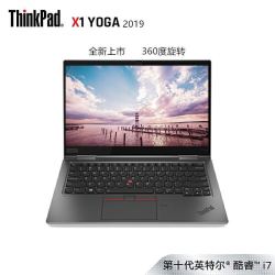 联想ThinkPad X1 Yoga 2019(01CD)14英寸翻转触控笔记本电脑(i7-10710U 16G 1TGSSD 4K)灰