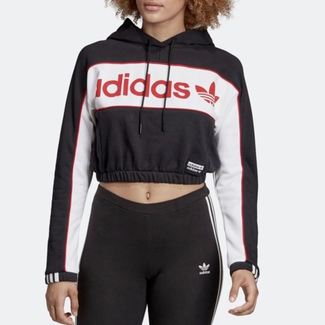 adidas Originals CROPPED HOODIE 女装连帽卫衣