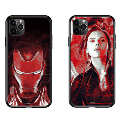 ROCK 漫威复仇者联盟钢铁侠手机壳苹果X钢化膜防摔iphone11保护壳oppo情侣华为