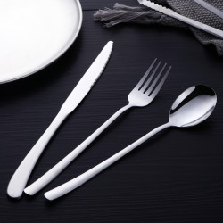 不锈钢西餐餐具牛排盘子套装 刀叉两件套 家用牛排刀叉勺三件套