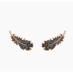 SWAROVSKI 施华洛世奇 5509722 女士黑羽毛耳钉