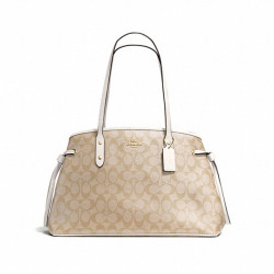 Coach 蔻驰 女包 中号 经典元素女士手拎单肩斜挎包\/鲶鱼包\/戴妃包 多色可选 颜色:白色F57842